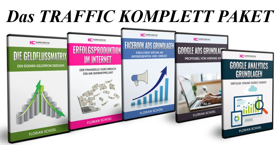 Traffic Komplett-Bundle - 5 Videokurse - ein Ziel Traffic Komplett-Bundle - 5 Videokurse - ein Ziel